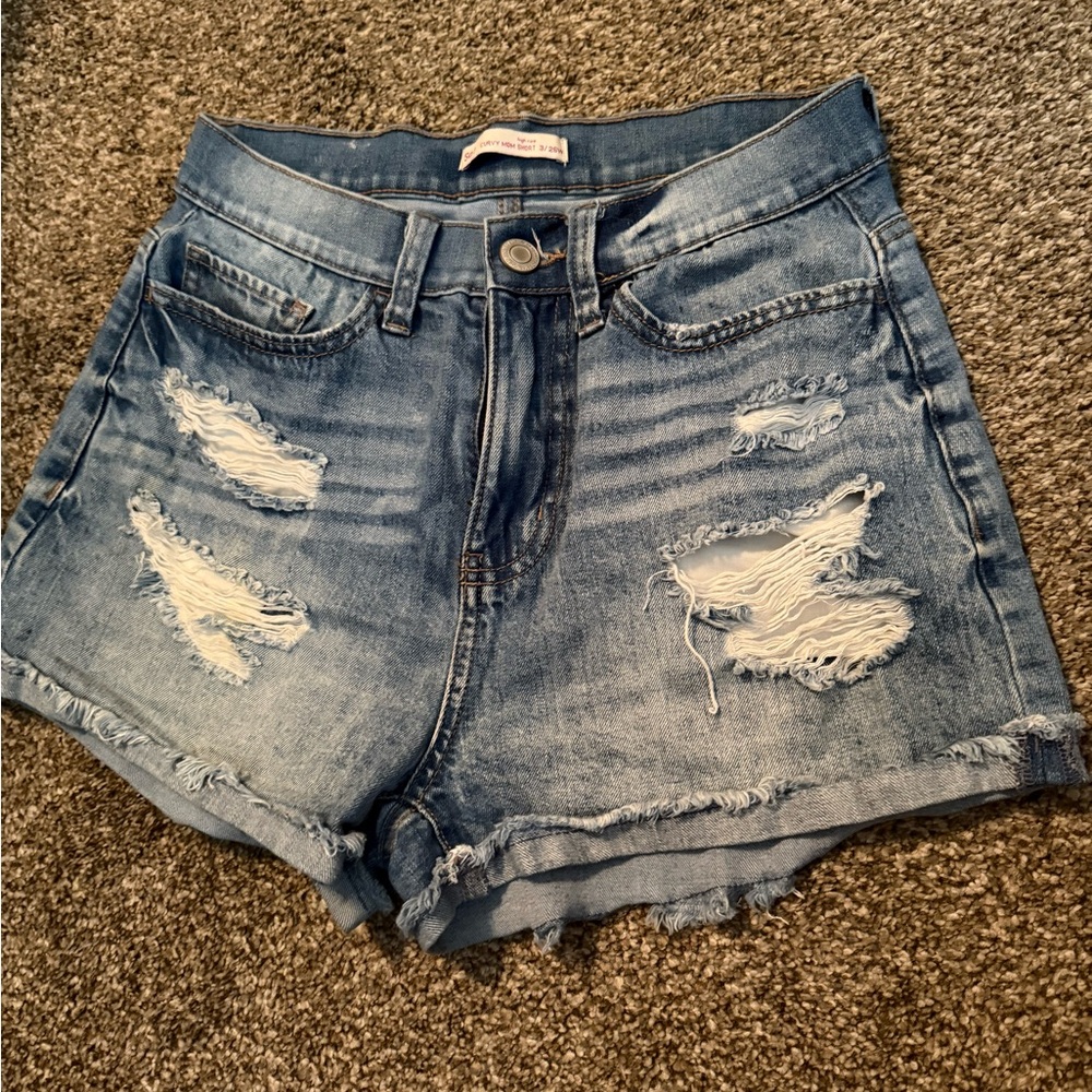 Distressed Denim Women Shorts